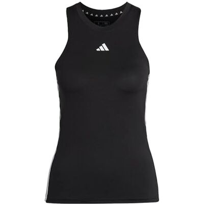adidas Kvinnor AEROREADY Train Essentials Regular 3-Stripes Tank Top, Black/White, S adidas Kvinnor AEROREADY Train Essentials Regular 3-Stripes Tank Top, Black/White, S
