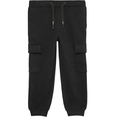 s.Oliver Junior pojkar joggingbyxor med cargofickor, Grå/svart 9999, 116 s.Oliver Junior pojkar joggingbyxor med cargofickor, Grå/svart 9999, 116