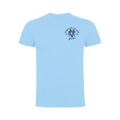 AMERICAN COLLEGE USA T-shirts sport andas tryckta unisex kläder barn pojkar och flickor casual modell ACTSW6 himmelsblå S, turkos, S AMERICAN COLLEGE USA T-shirts sport andas tryckta unisex kläder barn pojkar och flickor casual modell ACTSW6 himmelsblå S, turkos, S