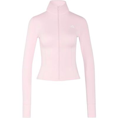 adidas dam Workout Essentials Zip Through Sweatshirt, clear pink, L adidas dam Workout Essentials Zip Through Sweatshirt, clear pink, L