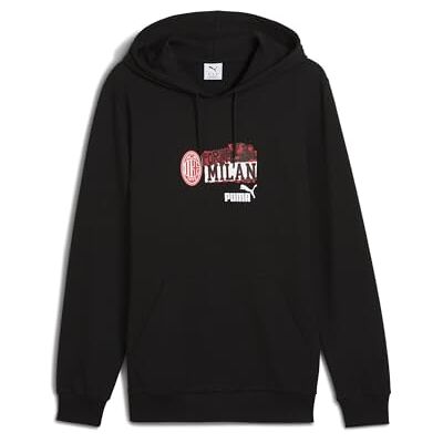 PUMA A.C. Milan ftblNRGY huvtröja, sportig fotbollströja officiell produkt, svart, XXL PUMA A.C. Milan ftblNRGY huvtröja, sportig fotbollströja officiell produkt, svart, XXL