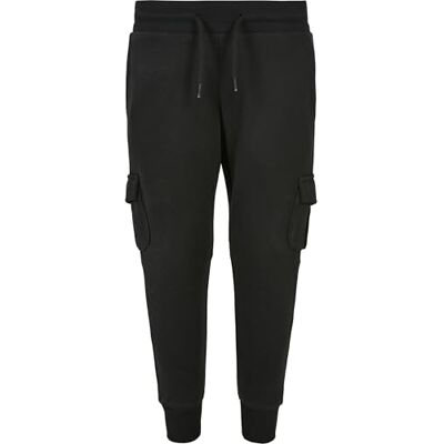 Urban Classics Boy's Boys Fitted Cargo sweatpants träningsbyxor, svart, 122/128 Urban Classics Boy's Boys Fitted Cargo sweatpants träningsbyxor, svart, 122/128