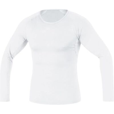 GORE WEAR M Base Layer Long Sleeve Shirt, Baselayer herr, White, S GORE WEAR M Base Layer Long Sleeve Shirt, Baselayer herr, White, S