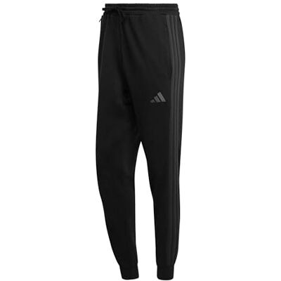 adidas herr Essential Three Stripes Fleece Pants, black/carbon, S adidas herr Essential Three Stripes Fleece Pants, black/carbon, S