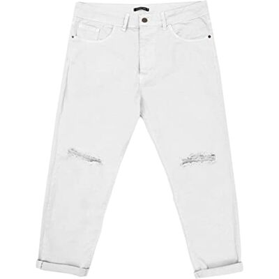 Gianni Lupo FJ3260-S22 lediga byxor, vit, 42 män Gianni Lupo FJ3260-S22 lediga byxor, vit, 42 män