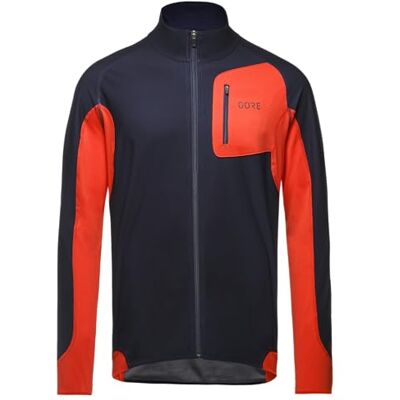 GORE WEAR R3 GORE WINDSTOPPER tröja, herr, Mörkblå/Orangeröd, M, 100287 GORE WEAR R3 GORE WINDSTOPPER tröja, herr, Mörkblå/Orangeröd, M, 100287