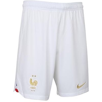 NIKE France DN0731 säsong 2022/23 officiella shorts herr vit/vit/metallisk guld S NIKE France DN0731 säsong 2022/23 officiella shorts herr vit/vit/metallisk guld S