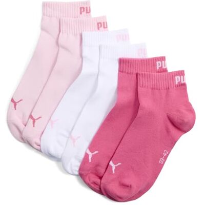 PUMA Unisex Plain Quarter 3-pack, Rosa dam, 39-42 PUMA Unisex Plain Quarter 3-pack, Rosa dam, 39-42