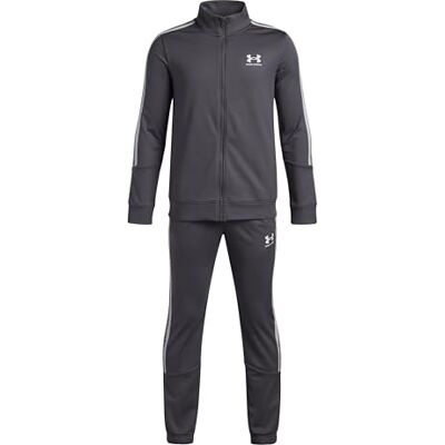 Under Armour UA B Icon Stickad Träningsoverall Castlerock/Halo Grå/Vit YLG Under Armour UA B Icon Stickad Träningsoverall Castlerock/Halo Grå/Vit YLG