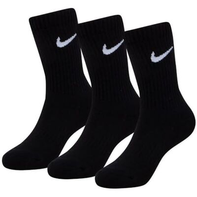 NIKE Df Performance Basic Crew Strumpor för barn, Black, 5/7 År NIKE Df Performance Basic Crew Strumpor för barn, Black, 5/7 År