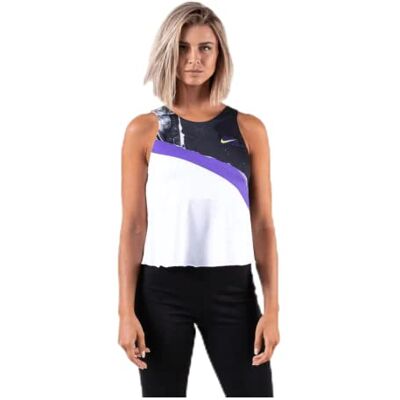 NIKE dam W Nkct 2-i-1 tank ny Nt ärmlös t-shirt, vit/psychic lila/svart/volt, XL NIKE dam W Nkct 2-i-1 tank ny Nt ärmlös t-shirt, vit/psychic lila/svart/volt, XL