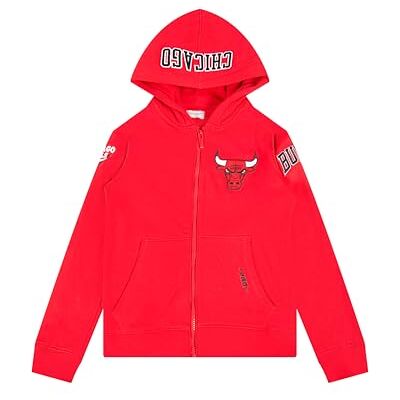 Pro Standard pojkar NBA Classic Chenille Bb fleece huvtröja med full dragkedja, röd/utflykt, enfärgad (Getaway Solids), liten, röd/utflykt, enfärgad (Getaway Solids), S Pro Standard pojkar NBA Classic Chenille Bb fleece huvtröja med full dragkedja, röd/utflykt, enfärgad (Getaway Solids), liten, röd/utflykt, enfärgad (Getaway Solids), S