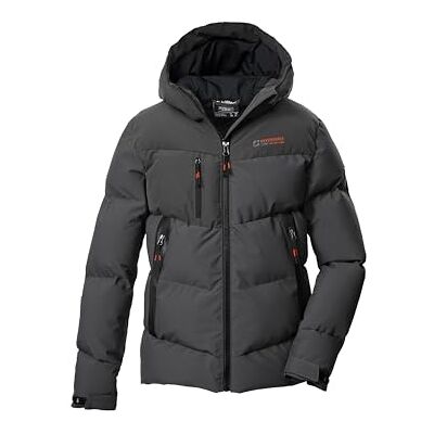 Killtec pojkar quiltad jacka/funktionell jacka i dunlook med huva KOW 230 BYS QLTD JCKT, antracit, 128, 43514-000 Killtec pojkar quiltad jacka/funktionell jacka i dunlook med huva KOW 230 BYS QLTD JCKT, antracit, 128, 43514-000