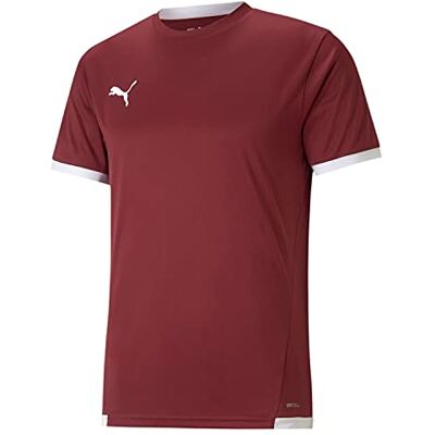 PUMA TeamLiga Jersey Junior unisex vuxen Shirt, CORDOVAN- WHITE, 140 PUMA TeamLiga Jersey Junior unisex vuxen Shirt, CORDOVAN- WHITE, 140