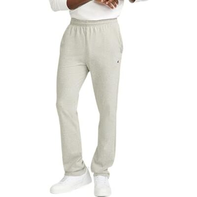 Champion Herr öppen botten lätt tröja sweatpants öppen botten lätt jerseybyxa, Oxford grå C lapp logotyp, XL Champion Herr öppen botten lätt tröja sweatpants öppen botten lätt jerseybyxa, Oxford grå C lapp logotyp, XL