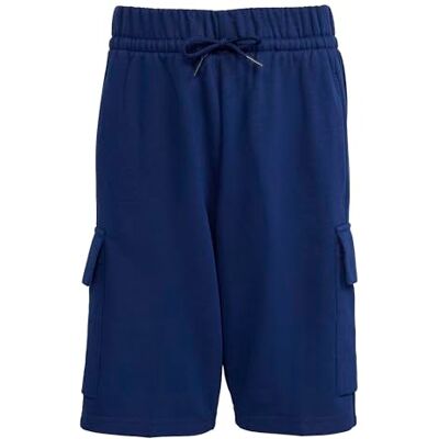 adidas unisex barn Essentials Cargo Shorts, dark blue/white, 15-16 Years adidas unisex barn Essentials Cargo Shorts, dark blue/white, 15-16 Years