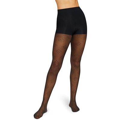 Hanes dam kontroll top tight, Svart diamantpunkt, XXL Hanes dam kontroll top tight, Svart diamantpunkt, XXL