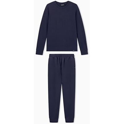 Giorgio Armani Mannens präglade frottékläder träningsoverall blå XL, BLÅ, XL Giorgio Armani Mannens präglade frottékläder träningsoverall blå XL, BLÅ, XL