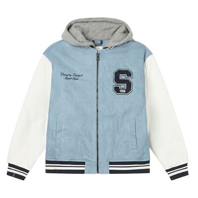 Springfield Jeansjacka bomberjacka med huva, blå, 5–6 Springfield Jeansjacka bomberjacka med huva, blå, 5–6