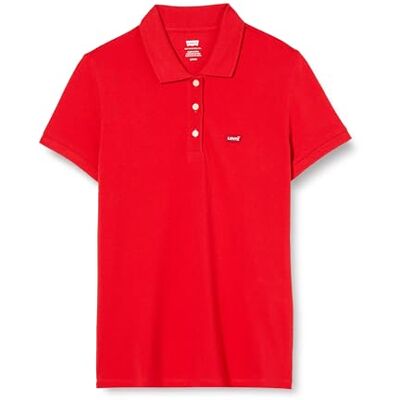 Levi's Housemark Polo dam T-tröja, Script Red, XS Levi's Housemark Polo dam T-tröja, Script Red, XS