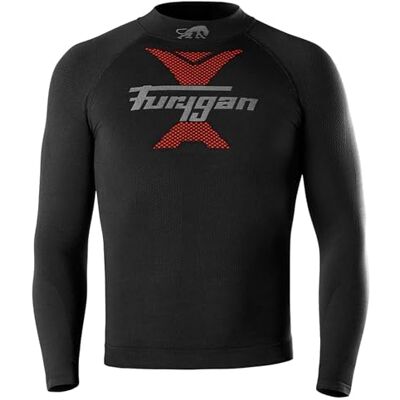 Furygan Active Long Sleeves Thermo 37.5® vintertekniska plagg andningsbara och termiska sömlösa, isolerande, snabbtorkande, sömlös design, kompressionsområden, ergonomi tävling, svart, XL-XXL Furygan Active Long Sleeves Thermo 37.5® vintertekniska plagg andningsbara och termiska sömlösa, isolerande, snabbtorkande, sömlös design, kompressionsområden, ergonomi tävling, svart, XL-XXL