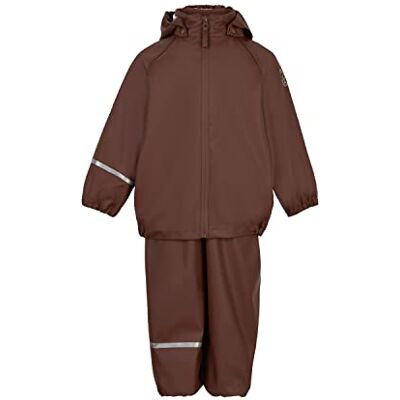 Celavi Unisex barn basic återvinning PU regnkläder set, rocky road, 120 Celavi Unisex barn basic återvinning PU regnkläder set, rocky road, 120