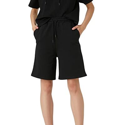 Koton dam dragsko ficka detalj sport shorts, Svart (999), XL Koton dam dragsko ficka detalj sport shorts, Svart (999), XL