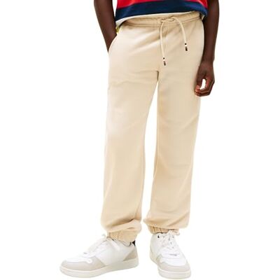 Tommy Hilfiger Unisex barn mini Corp träningsbyxor KS0KS00662 sweatpants, beige (klassisk beige), 4 år Tommy Hilfiger Unisex barn mini Corp träningsbyxor KS0KS00662 sweatpants, beige (klassisk beige), 4 år