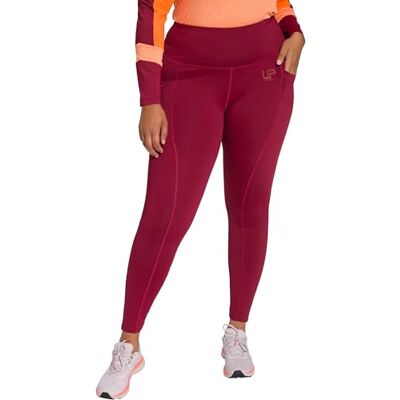 Ulla Popken Sportleggings, enkla träningsbyxor, vinröd, 54/56, Vinröd, 54/56 SE Ulla Popken Sportleggings, enkla träningsbyxor, vinröd, 54/56, Vinröd, 54/56 SE