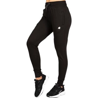 Gorilla Wear Marion sweatpants – svart – bodybuilding, sport, vardag, fritid, med logotyptryck, lätt och bekväm för optimal rörelse av polyester bomull Gorilla Wear Marion sweatpants – svart – bodybuilding, sport, vardag, fritid, med logotyptryck, lätt och bekväm för optimal rörelse av polyester bomull