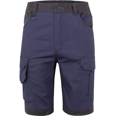 VELILLA 103029S Stretch canvas bermudashorts med flytande fickor, marinblå och svart, storlek L, Marinblå och svart, L VELILLA 103029S Stretch canvas bermudashorts med flytande fickor, marinblå och svart, storlek L, Marinblå och svart, L