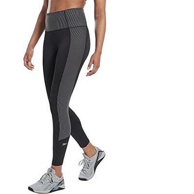 Reebok Dam S Rib Hr tajta leggings, svart, XS Reebok Dam S Rib Hr tajta leggings, svart, XS
