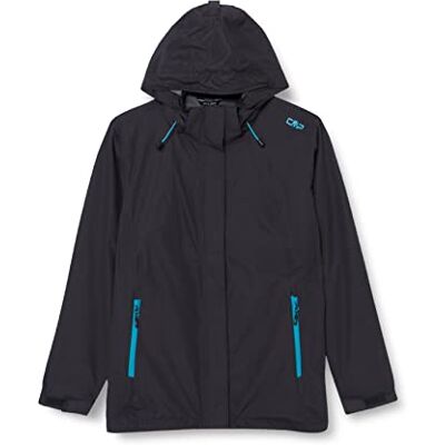CMP Dam Knit Tech Melange fleecejacka med huva, pojke, djup lake-danube, 98, antracit, 54 CMP Dam Knit Tech Melange fleecejacka med huva, pojke, djup lake-danube, 98, antracit, 54