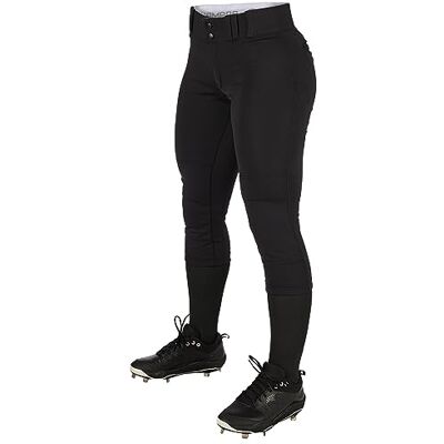 Champro Women's Tournament Traditional Low-Rise Polyester Softball Pant, XX-Large, Black Champro Women's Tournament Traditional Low-Rise Polyester Softball Pant, XX-Large, Black