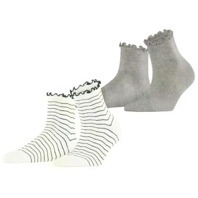 ESPRIT damstrumpor Wavy Line 2-pack W Sso bomull mönstrad 2 par, flerfärgad off-white Storm grå 0030, 35-38 ESPRIT damstrumpor Wavy Line 2-pack W Sso bomull mönstrad 2 par, flerfärgad off-white Storm grå 0030, 35-38
