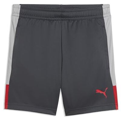PUMA Individualliga träningsshorts Jr, grå ecko-dusky grå- röd PUMA Individualliga träningsshorts Jr, grå ecko-dusky grå- röd