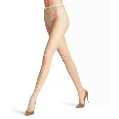FALKE Wicker Game W Ti Sheer mönstrade tights för kvinnor, Vit benvit 2059, S-M FALKE Wicker Game W Ti Sheer mönstrade tights för kvinnor, Vit benvit 2059, S-M