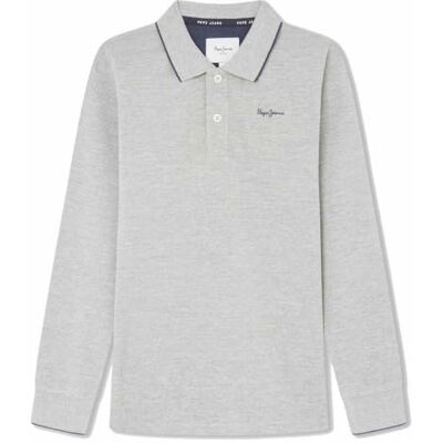 Pepe Jeans pojke New Thor Ls Polo, Grå (Marl grå), 12 år Pepe Jeans pojke New Thor Ls Polo, Grå (Marl grå), 12 år