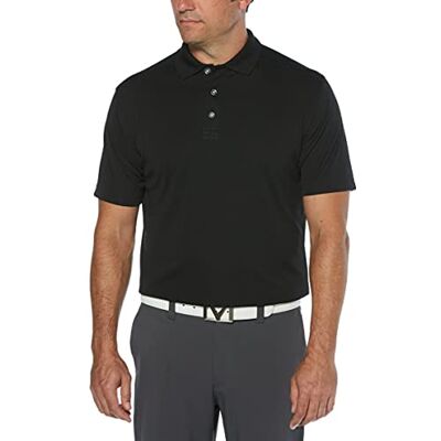 Callaway Herr kortärmad Core Performance Golf Polo Shirt med solskydd (storlek S 4X stor och lång), Svart, XXL Lång Callaway Herr kortärmad Core Performance Golf Polo Shirt med solskydd (storlek S 4X stor och lång), Svart, XXL Lång