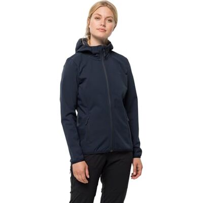 Jack Wolfskin Dam Bornberg Hoody W Softshell-jacka, nattblå, XS, nattblå, XS Jack Wolfskin Dam Bornberg Hoody W Softshell-jacka, nattblå, XS, nattblå, XS