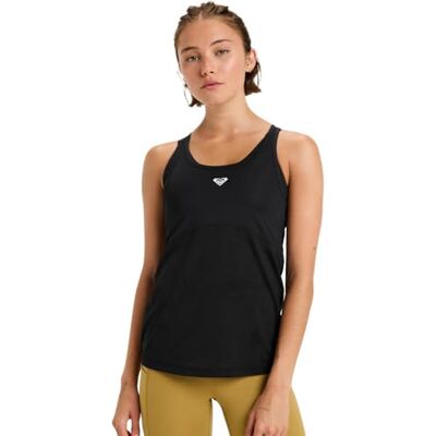 Roxy Move Free Mesh Tank kortärmad stickad topp svart XL Roxy Move Free Mesh Tank kortärmad stickad topp svart XL