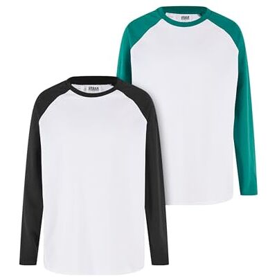 Urban Classics Organic Oversized Raglan 2-pack Långärmad skjorta för barn Kids 122/128 Flerfärgade Urban Classics Organic Oversized Raglan 2-pack Långärmad skjorta för barn Kids 122/128 Flerfärgade