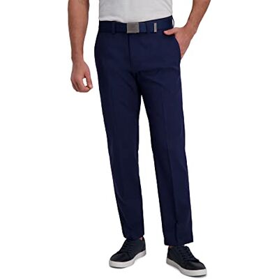 Haggar Men's Cool Right Performance Flex Straight Fit Flat Front Pant-reg. and Big & Tall, Midnight, 33x32 Haggar Men's Cool Right Performance Flex Straight Fit Flat Front Pant-reg. and Big & Tall, Midnight, 33x32