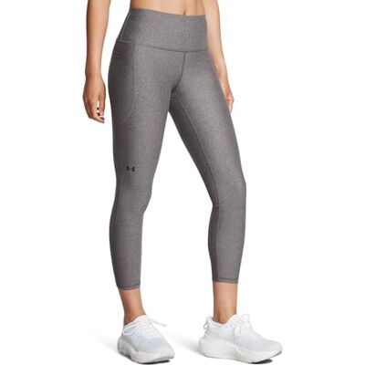 Under Armour Womens HeatGear Armour High Waisted Ankle No-Slip Leggings, (020) Charcoal Light Heather / / Black, XX-Large Under Armour Womens HeatGear Armour High Waisted Ankle No-Slip Leggings, (020) Charcoal Light Heather / / Black, XX-Large