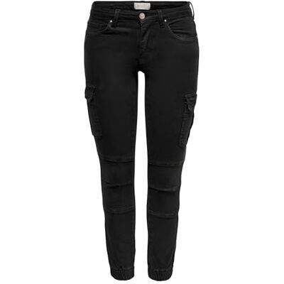 ONLY Missouri Skinny cargobyxor med ankelmanschett, svart, 34W / 30L ONLY Missouri Skinny cargobyxor med ankelmanschett, svart, 34W / 30L