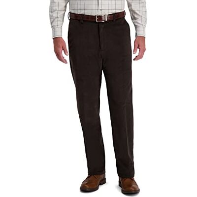 Haggar herr Kalsonger Corduroy Classic Fit Flat Front Expandable Waistband Pant Haggar herr Kalsonger Corduroy Classic Fit Flat Front Expandable Waistband Pant