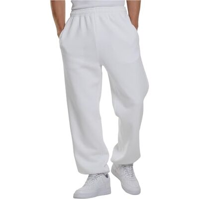 Urban Classics Fluffy Sweatpants, Vit, XL Urban Classics Fluffy Sweatpants, Vit, XL