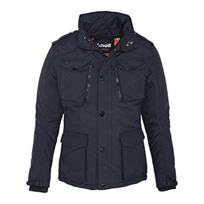 Schott NYC Field Jacka för män, Blå (marinblå), XL Schott NYC Field Jacka för män, Blå (marinblå), XL