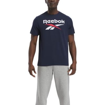 Reebok Staplad logotyp RI T-shirt herr, Navy Vector, S Reebok Staplad logotyp RI T-shirt herr, Navy Vector, S