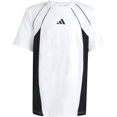 adidas Uniseks dzieci COLOR BLOCK T-SHIRT, white/black/grey six, 5-6 Years adidas Uniseks dzieci COLOR BLOCK T-SHIRT, white/black/grey six, 5-6 Years